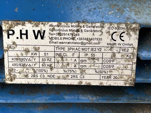 Motore trifase industriale da 5,5 kW IP55