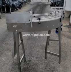 NASTRO TRASPORTATORE ALLINEATORE INOX CURVO 90°