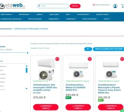 Negozio on-line E-COMMERCE caldaie condizionatori