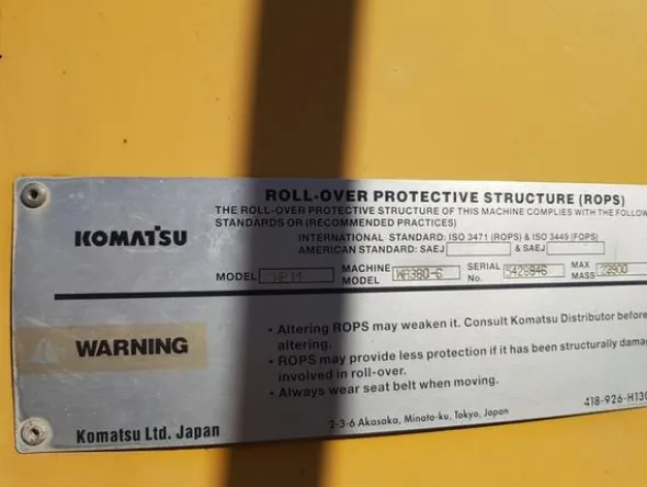 6#3707 Pala gommata Komatsu WA 380