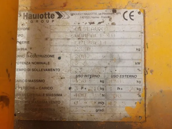2#8398 Piattaforma a forbice