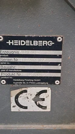 Piegatrice HEIDELBERG STAHLFOLDER TD 142
