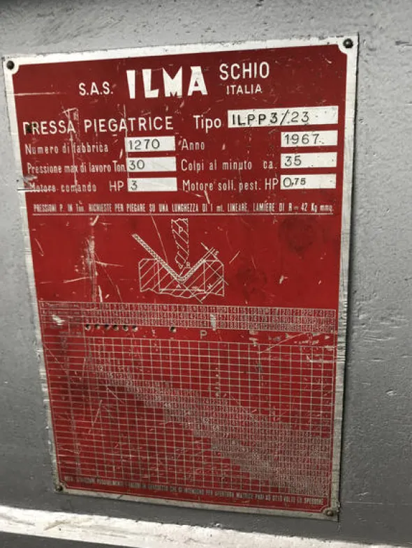 6#4247 Piegatrice Ilma 2000 x 30 T