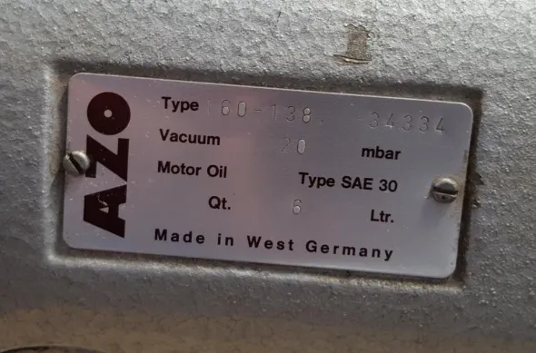 POMPA DA VUOTO – AZO – MOD. 160-138 (COD. MF-PR-POM-43)