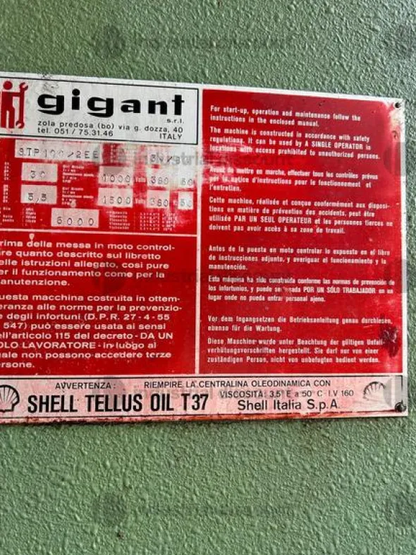 4#8965 Pressa Gigant Idraulica