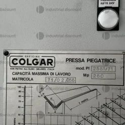 4#9312 Pressa piegatrice Colgar