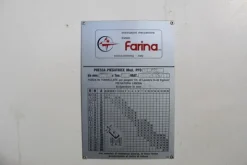 5#6964 Pressa Piegatrice Idraulica Farina Pfo 160/60