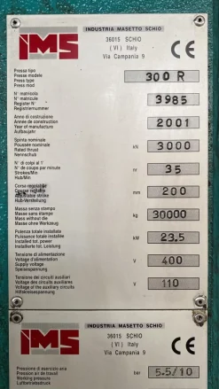PRESSA 300t IMS