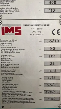 PRESSA 300t IMS