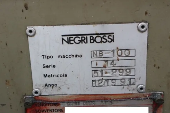 18#7165 Presse Doppia iniezione ferioli Negri Bossi NB-100