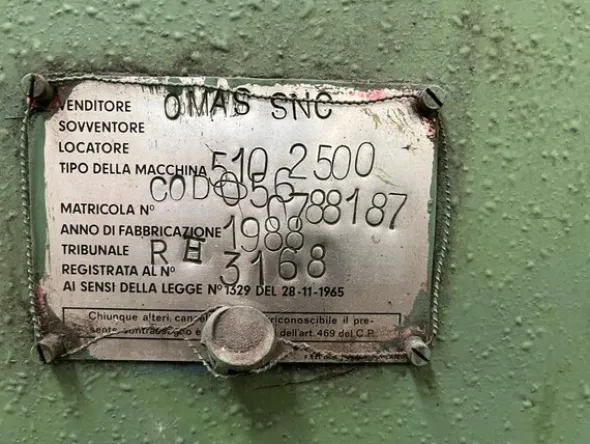 9#8297 Pressopiegatrice Omas con punta automatica
