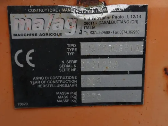 1#6072 Ranghinatore Krone e attrezzature agricole