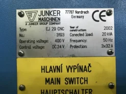 1#3627 Rettifica per esterni cnc Junker EJ 29