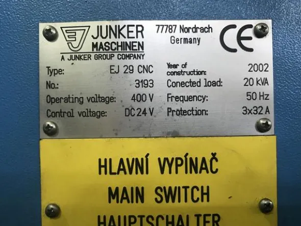 1#3627 Rettifica per esterni cnc Junker EJ 29
