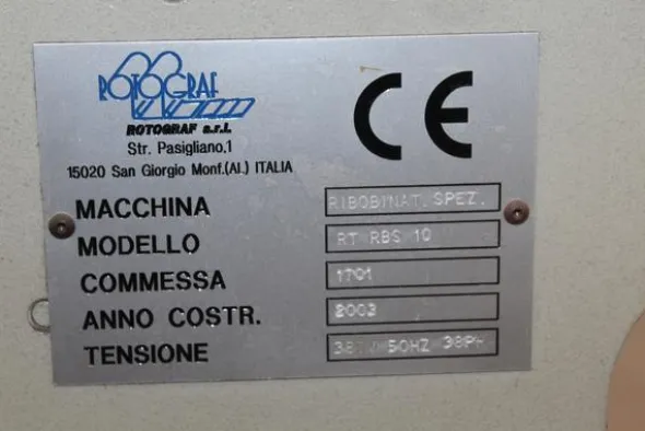 7#4140 Ribobinatrice Rotograf