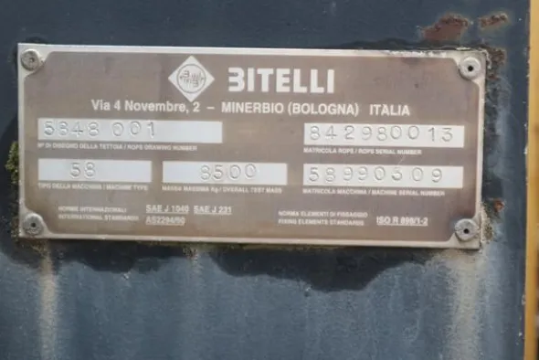 24#2335 Rullo gommato Bitelli Bora AL-DT