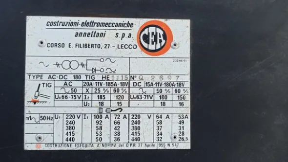 43#5141 Saldatrice CEA AC-DC TIG