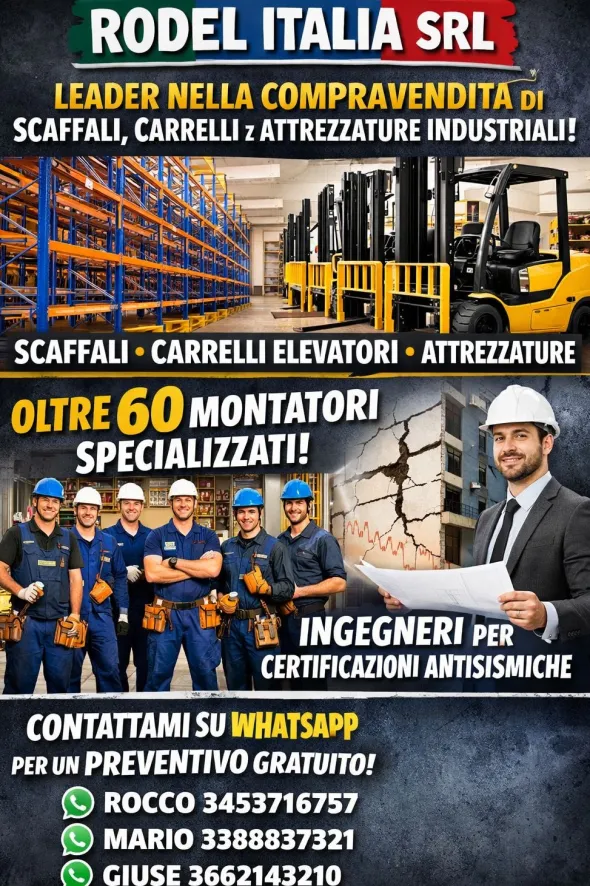 Scaffalatura alta portata certificata
