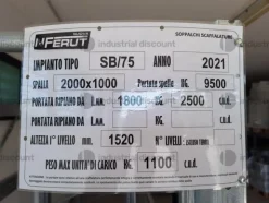 15#9370 Scaffalatura portapallet Nuova Ferut
