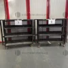 13#9552 Scaffali neri con ruote