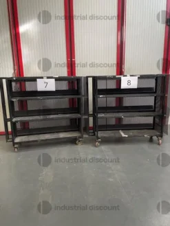 13#9552 Scaffali neri con ruote
