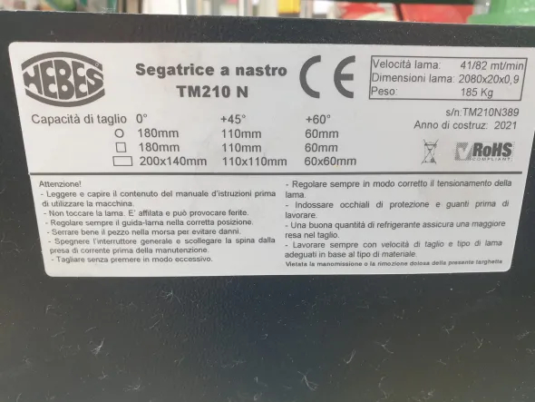 SEGHETTO A NASTRO NEBES MODELLO TM210