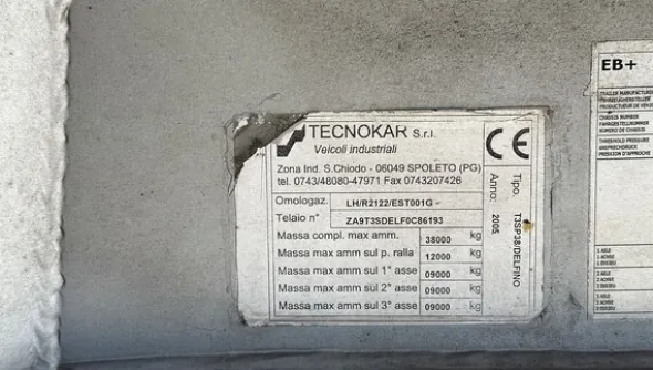 5#8332 Semirimorchio Tecnokar T3SP38