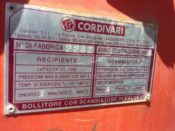 SERBATOIO Bollitore con scambiatore estraibile