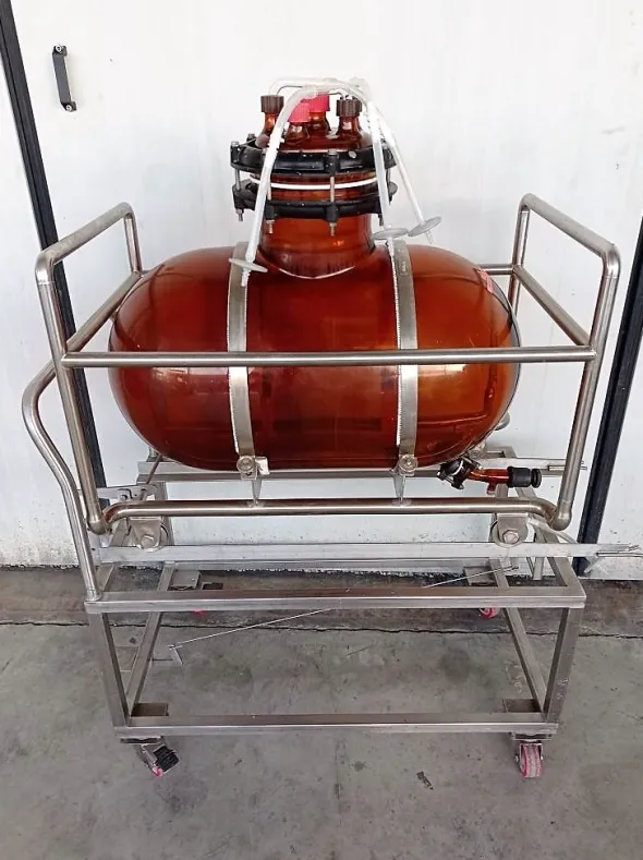 SERBATOIO IN VETRO CARRELLATO 100LT COD. MF-PR-SER-217
