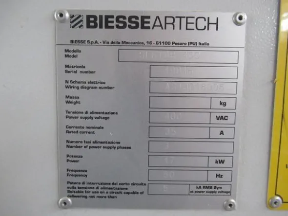 16#3116 Sezionatrice Biesse Artech