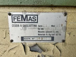 1#8741 Sollevatore per vetri, cesoia e pressa Femas