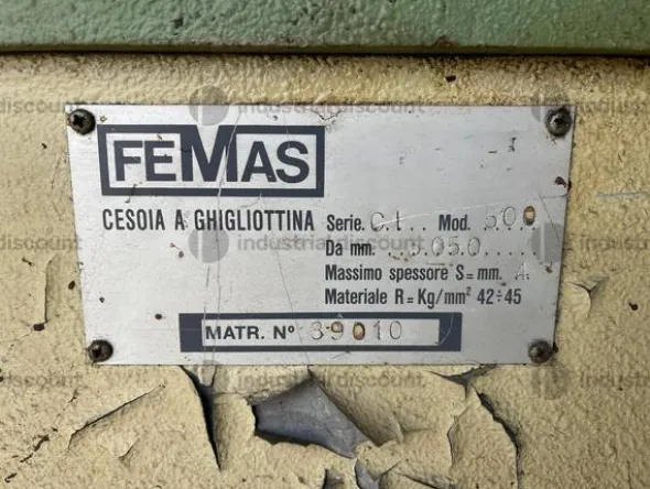 1#8741 Sollevatore per vetri, cesoia e pressa Femas