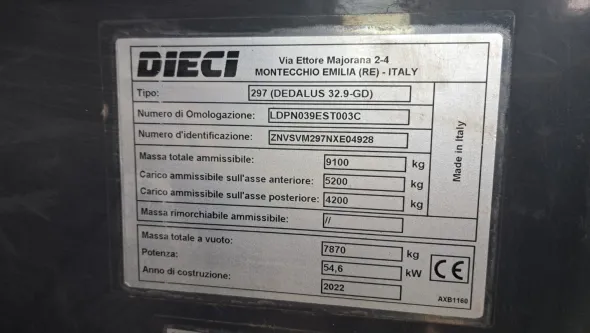 Sollevatore telescopico Dieci Dedalus 32.9 GD