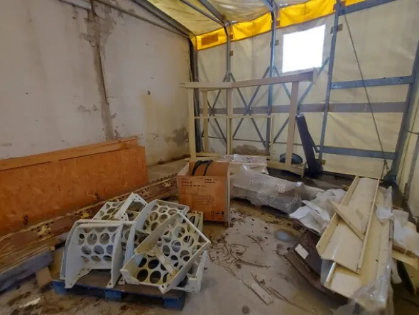 1#7872 Strutture ferrose e ricambi per tritarifiuti