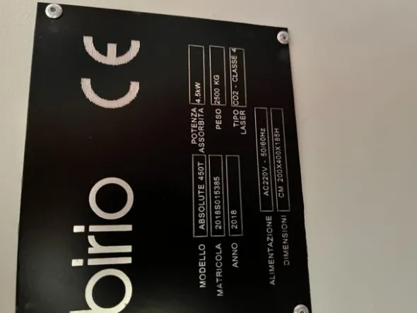 Taglio Laser CO2 Birio Absolute 450T