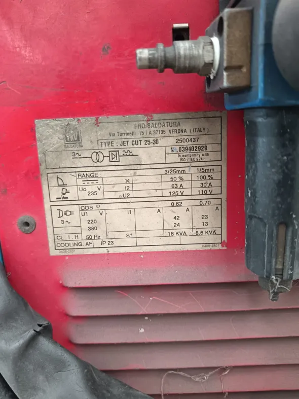 Taglio plasma JET CUT 25-30