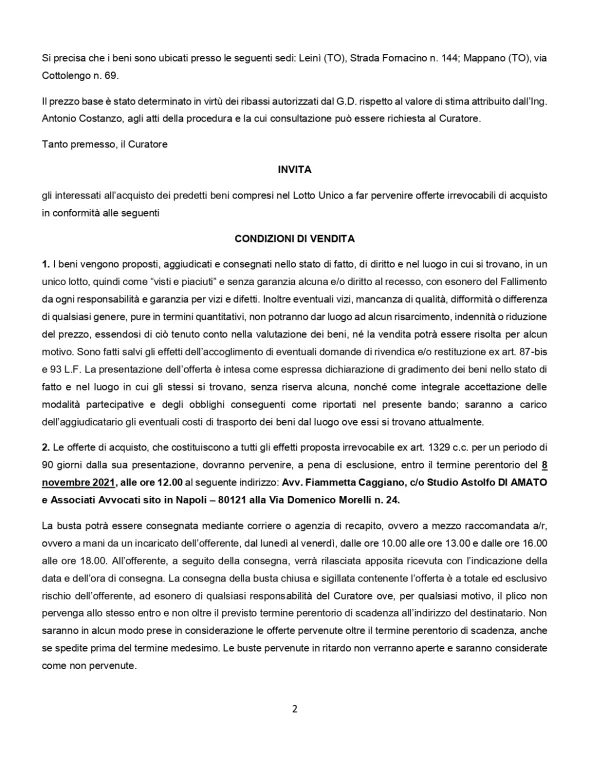 Termoformatrice e altri macchinari e beni