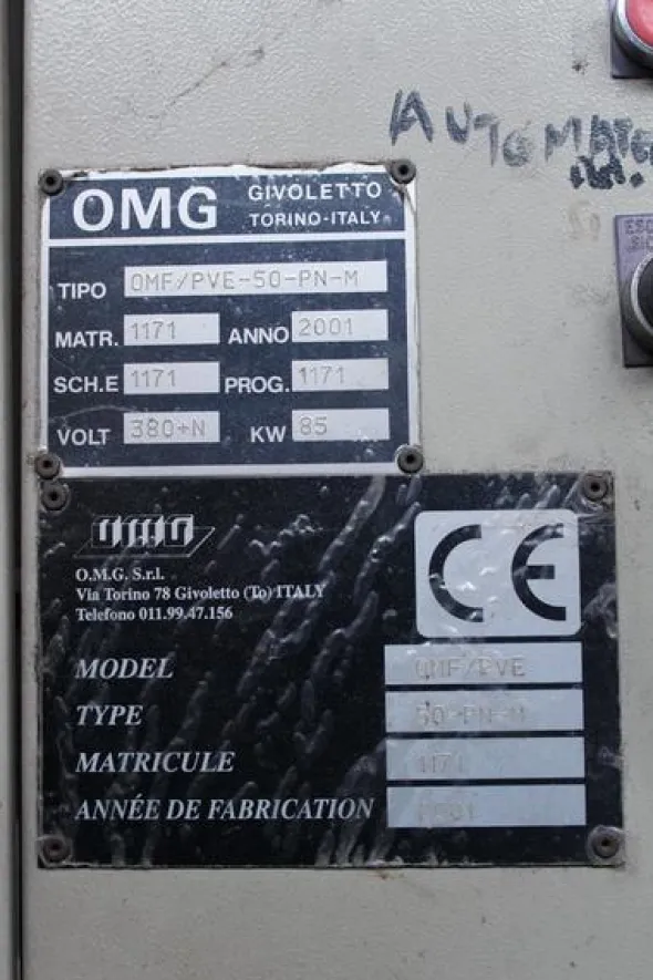 1#4006 Termoformatrice OMG modello OMF/PVE-50-PN-M