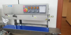 TERMOSALDATRICE CONTINUA VERTICALE CON STAMPA
