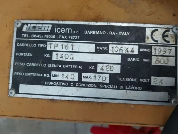 2#8506 Transpallet elettrico Icem