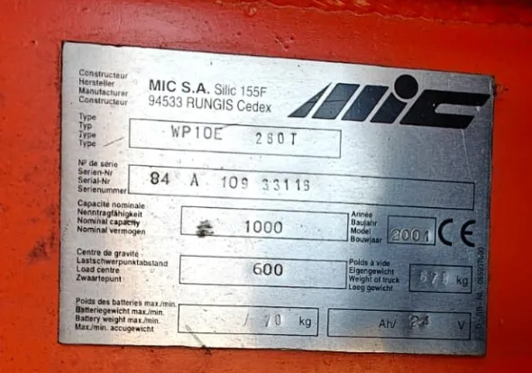 Transpallet MIC WP 10 E Usato