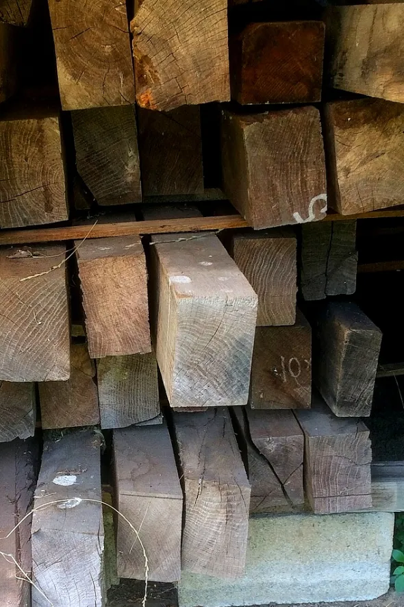 Travi antiche legno rovere