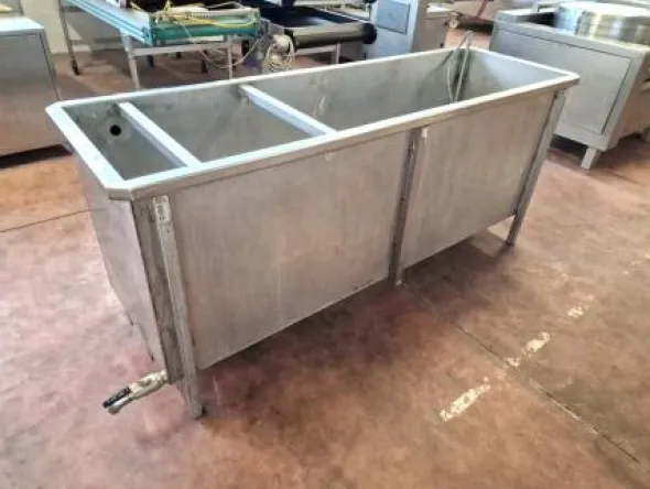 vasca inox per lavaggio verdure usata