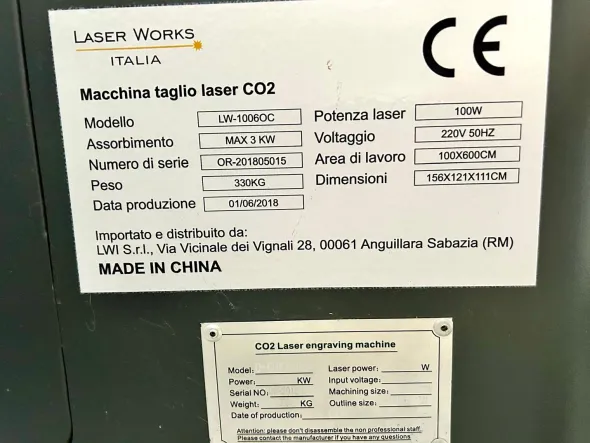 Vendo incisore e taglio Laser co2