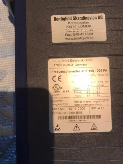 VENDO VECTRON BONFIGLIOLI ACT 400-004